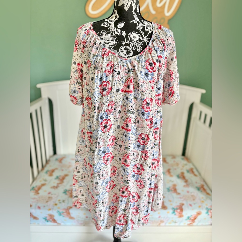 Loft women’s medium floral shift dress